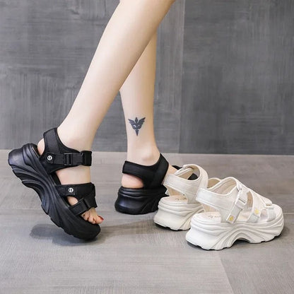 Womens ThickSoled Beach Sandals  Fashionable Breathable Summer Sneakers 2