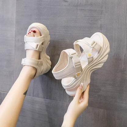 Womens ThickSoled Beach Sandals  Fashionable Breathable Summer Sneakers 5