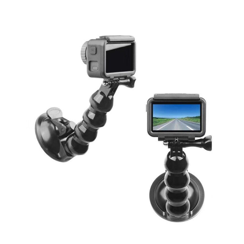 Heavy Duty Suction Cup Camera Car Mount With Tripod Adapter and Phone Holder for GoPro Hero & DJI Osmo Action Series