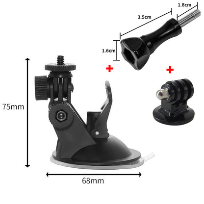 Heavy Duty Suction Cup Camera Car Mount With Tripod Adapter and Phone Holder for GoPro Hero & DJI Osmo Action Series