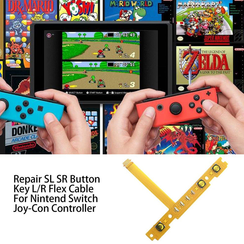 Button Ribbon Flex Cable for Nintendo Switch JoyCon, Replacement Part for Left/Right Controller Repair