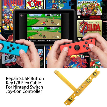 Button Ribbon Flex Cable for Nintendo Switch JoyCon, Replacement Part for Left/Right Controller Repair