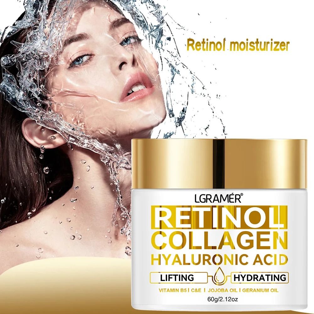 Retinol Face Cream with Collagen and Hyaluronic Acid for Moisturizing and Anti Wrinkle Skin Care