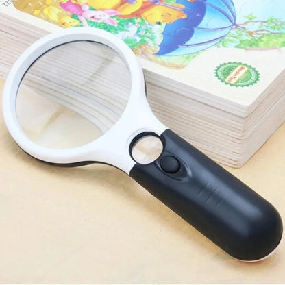 Handheld 45X Magnifying Glass With LED Light For Reading And Jewelry Inspection 1