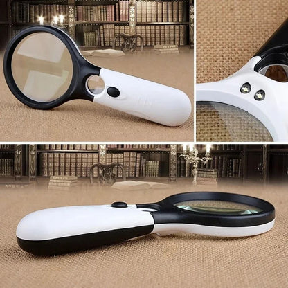 Handheld 45X Magnifying Glass With LED Light For Reading And Jewelry Inspection 2