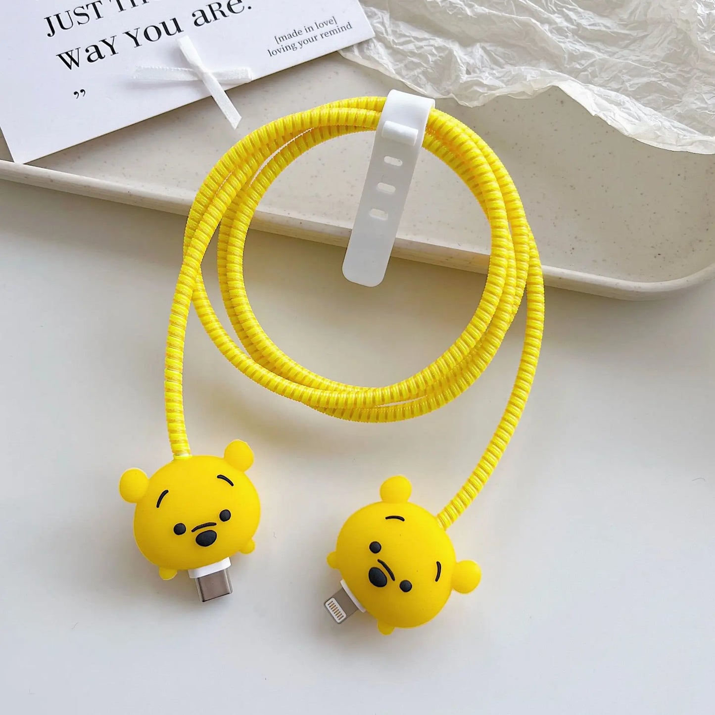 Cartoon Cable Protector for iPhone, Charger Cover & Data Line Winder, Stitch Style Charger Protection Guard