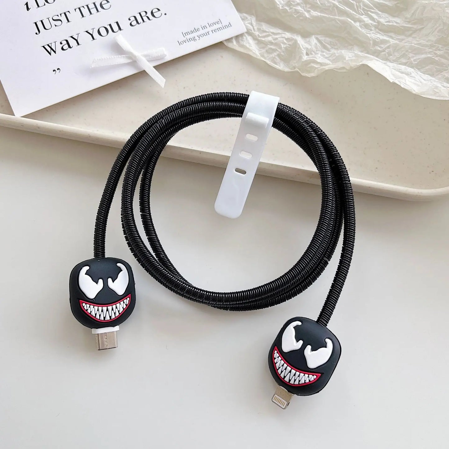 Cartoon Cable Protector for iPhone, Charger Cover & Data Line Winder, Stitch Style Charger Protection Guard