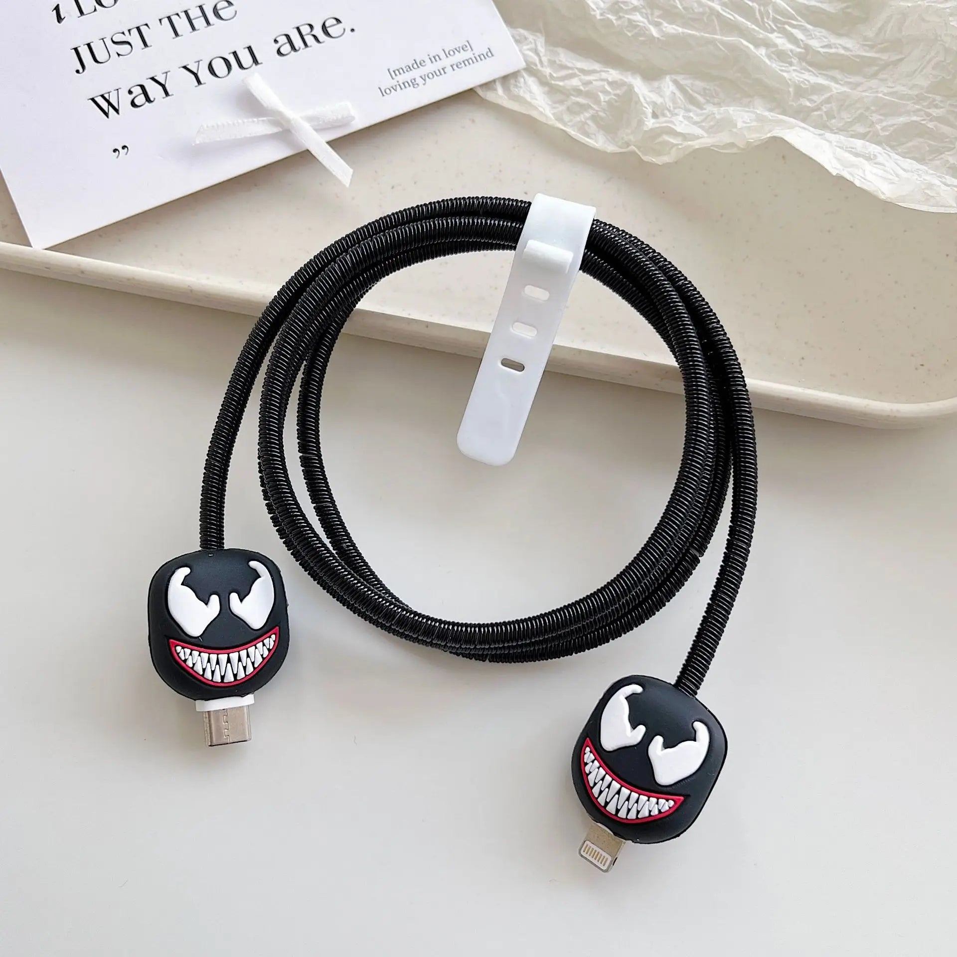 Cartoon Cable Protector for iPhone, Charger Cover & Data Line Winder, Stitch Style Charger Protection Guard