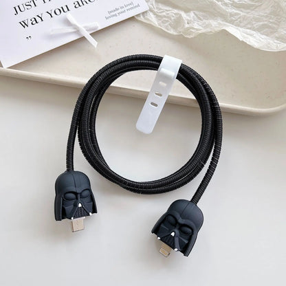 Cartoon Cable Protector for iPhone, Charger Cover & Data Line Winder, Stitch Style Charger Protection Guard