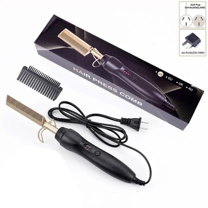 2 In 1 Electric Hot Comb And Beard Hair Straightener With Fast Heating And Anti Scald Design 13