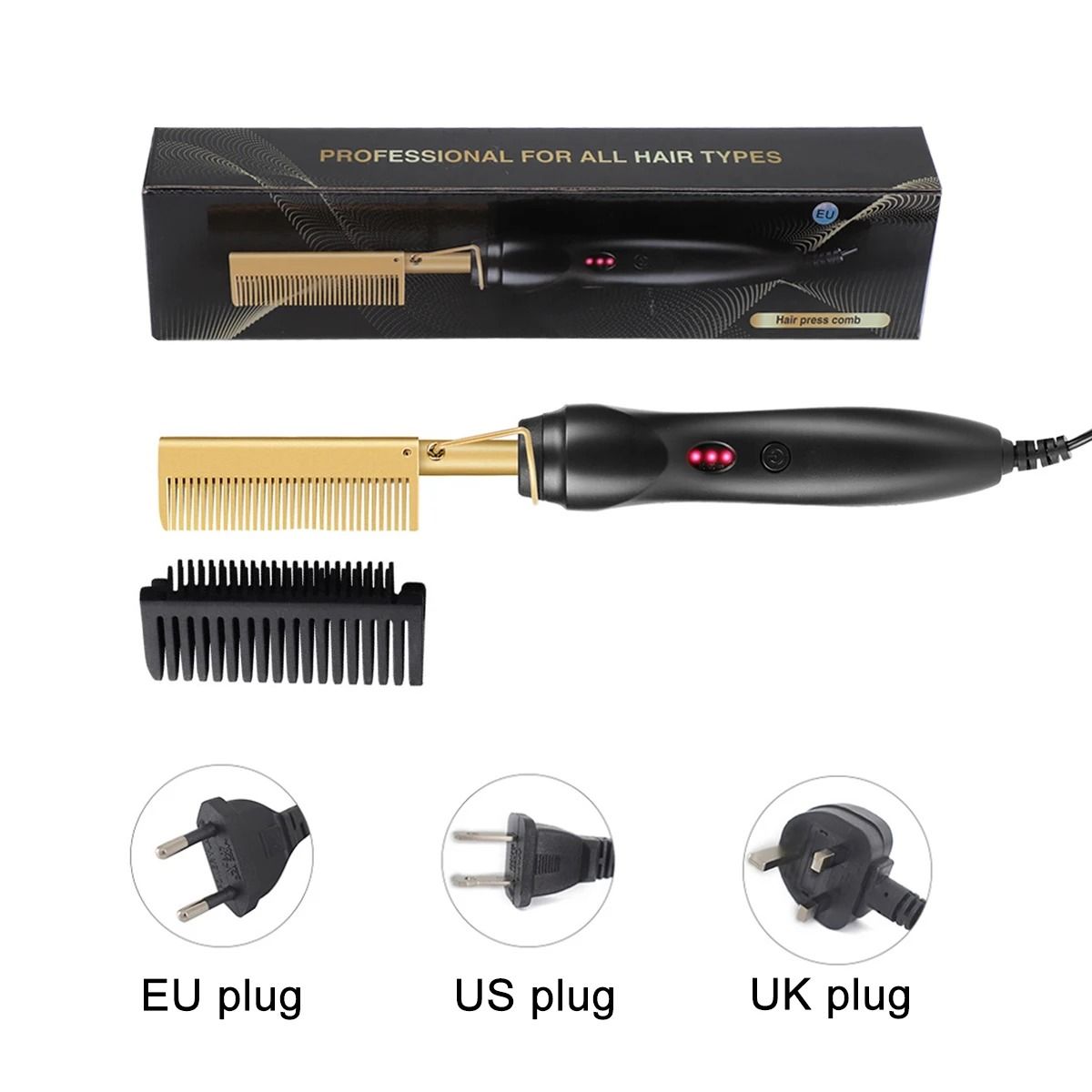 2 In 1 Electric Hot Comb And Beard Hair Straightener With Fast Heating And Anti Scald Design 5