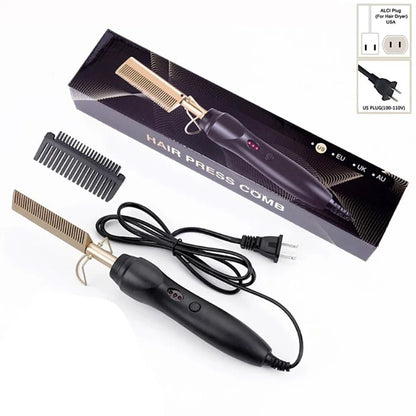 2 In 1 Electric Hot Comb And Beard Hair Straightener With Fast Heating And Anti Scald Design 6