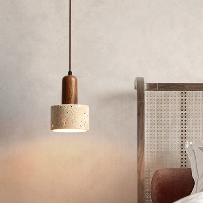 Popular Wabi Sabi Travertine Droplight, Over Dining Desk Kitchen Island, Yellow Marble Restaurant Decor Pendant Lamp Bed