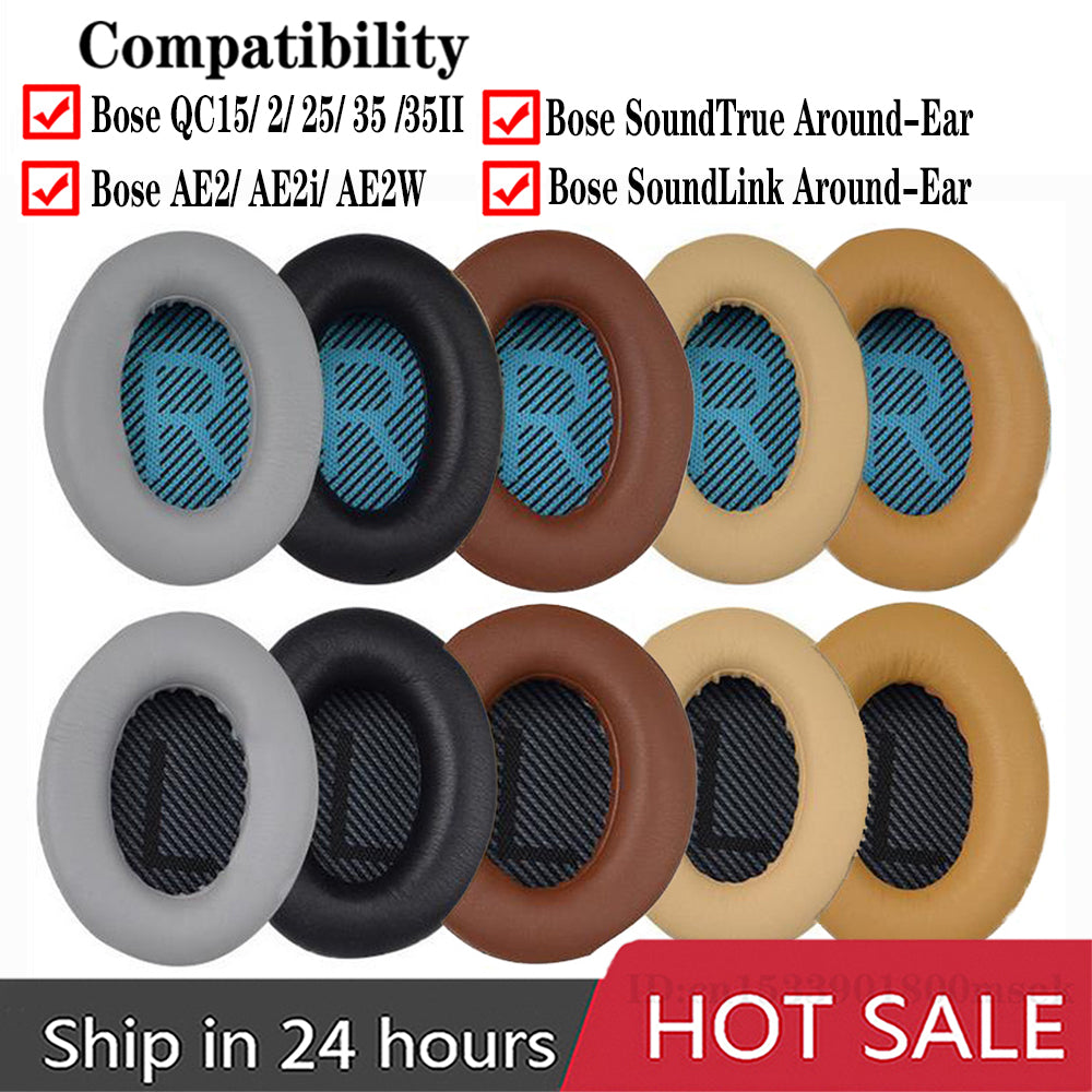 High Protein Leather Replacement Ear Pads for Bose SoundTrue SoundLink Headphones, Soft & Comfortable Cushions