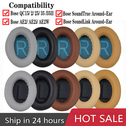 High Protein Leather Replacement Ear Pads for Bose SoundTrue SoundLink Headphones, Soft & Comfortable Cushions