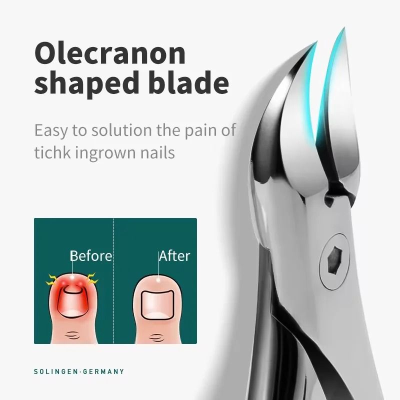 Professional Stainless Steel Toenail Clippers With Anti Splash Design For Ingrown Nails And Pedicur 1