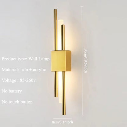 Nordic LED Wall Sconce Lamp Indoor, USB Plug in Light Bedroom Bedside, Modern Wall Lamp Decoration