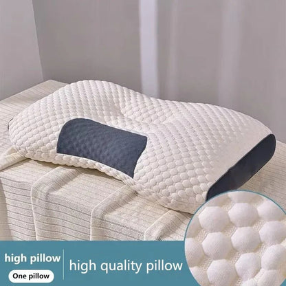 Honeycomb Massage Sleep Pillow with Cervical Support and Antibacterial Pillow Core for Home Use
