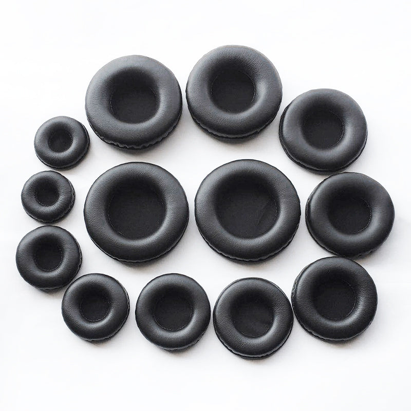 Universal 40mm–110mm Ear Pads For Headphones Covers, Soft Sponge Leather Foam Cushion Replacement Set