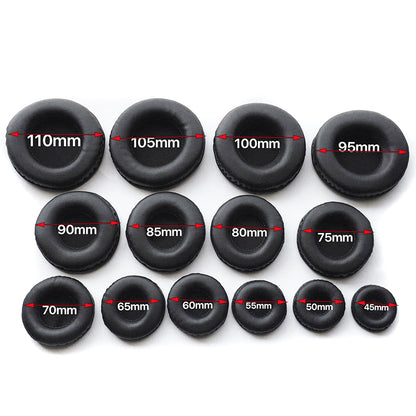 Universal 40mm–110mm Ear Pads For Headphones Covers, Soft Sponge Leather Foam Cushion Replacement Set