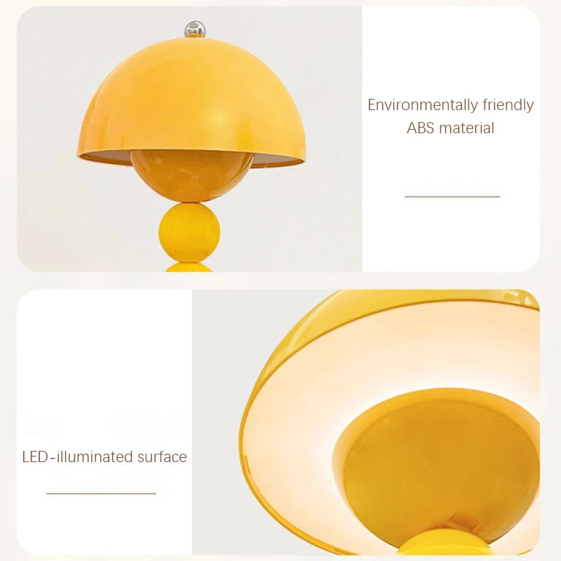 Nordic LED Flowers Table Lamp USB Dimmable for Home Living, Bedroom Bedside Decoration, LED Night Desk Light