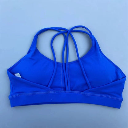 Solid Color High Strength Sports Bra With Chest Pad For Yoga And Gym Training 11