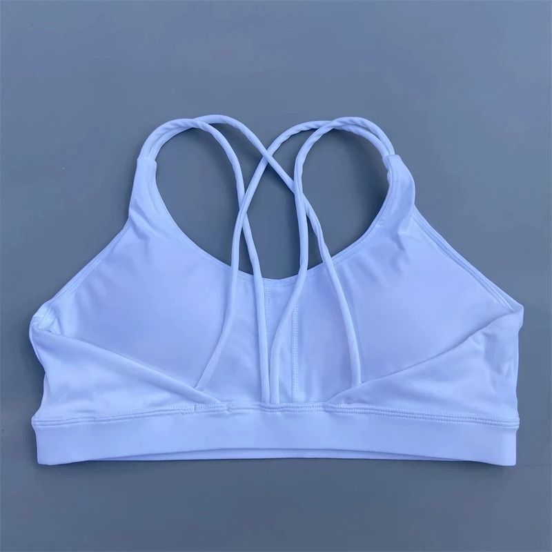 Solid Color High Strength Sports Bra With Chest Pad For Yoga And Gym Training 3