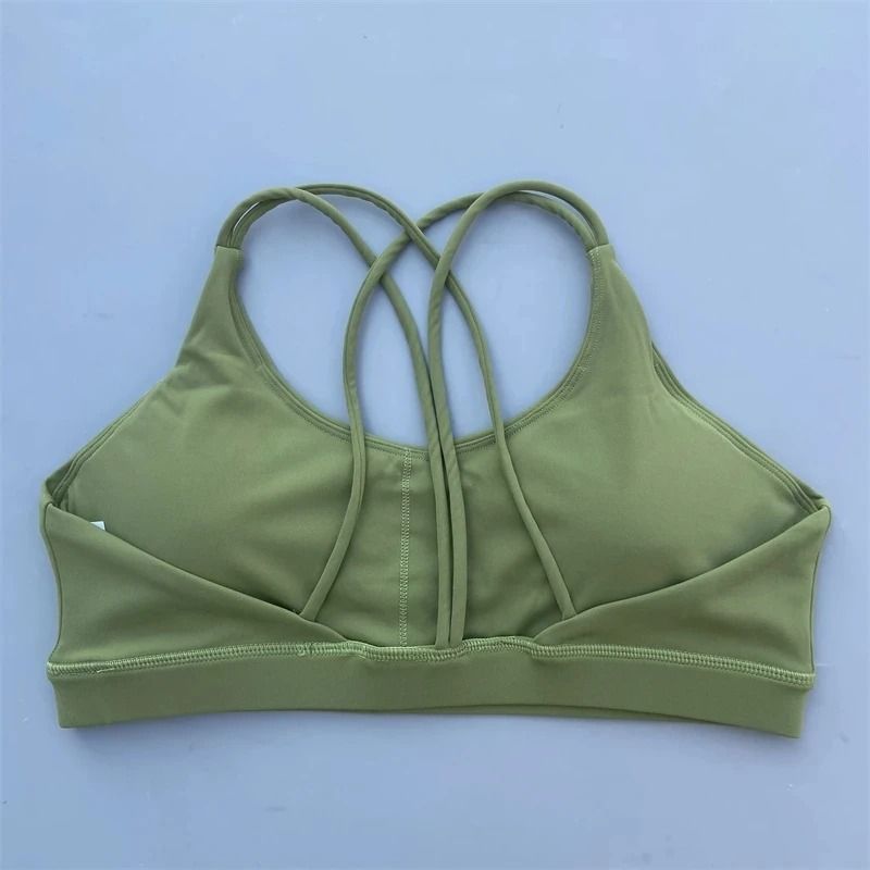 Solid Color High Strength Sports Bra With Chest Pad For Yoga And Gym Training 5