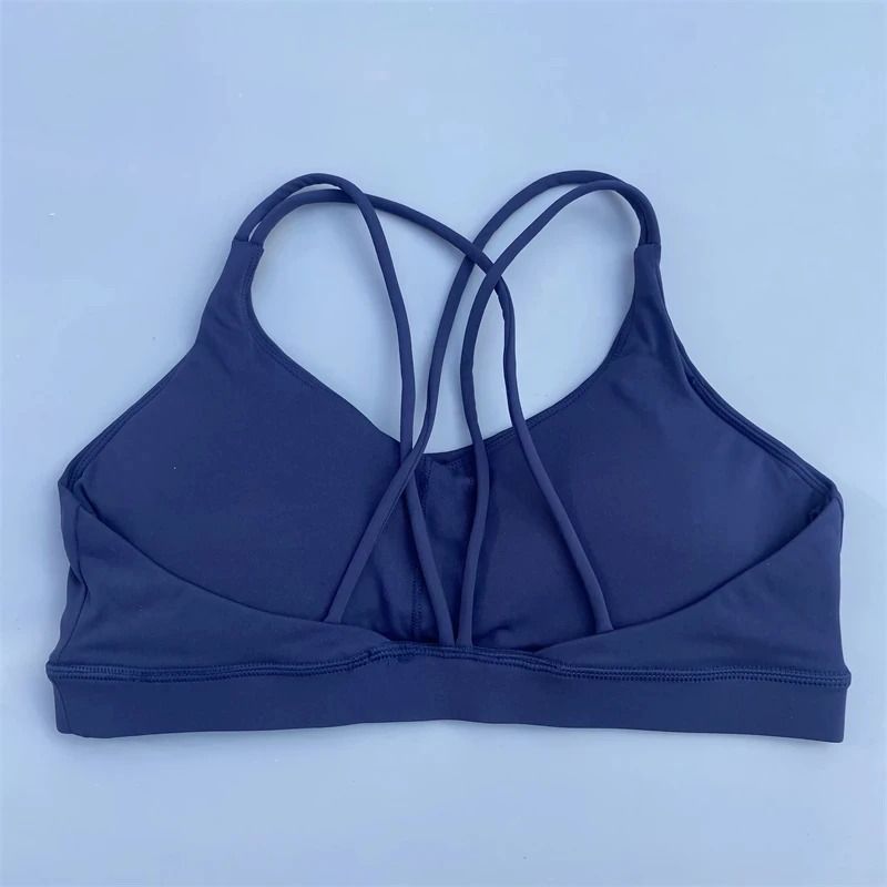 Solid Color High Strength Sports Bra With Chest Pad For Yoga And Gym Training 7