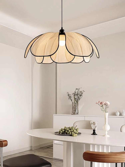 Vintage Hand-Woven Lotus Dining Room Chandelier, Bedroom Living Room Lamp, Art Atmosphere Lighting, Living Room Lamp