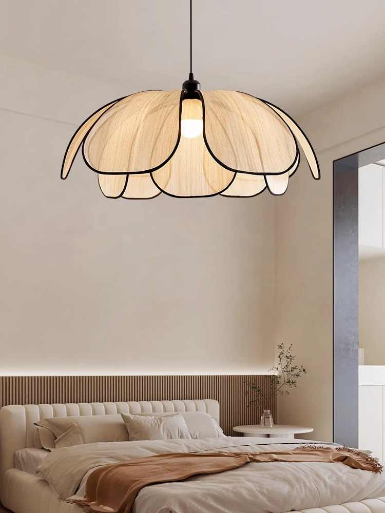 Vintage Hand-Woven Lotus Dining Room Chandelier, Bedroom Living Room Lamp, Art Atmosphere Lighting, Living Room Lamp