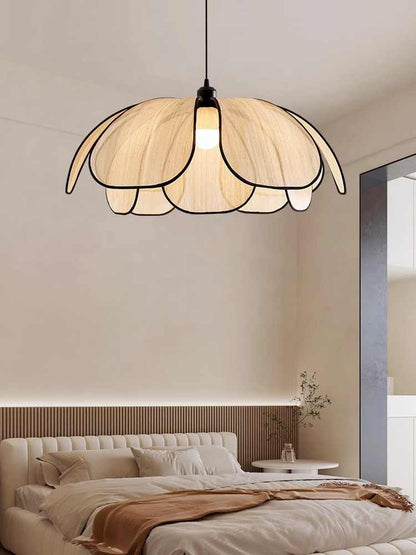 Vintage Hand-Woven Lotus Dining Room Chandelier, Bedroom Living Room Lamp, Art Atmosphere Lighting, Living Room Lamp