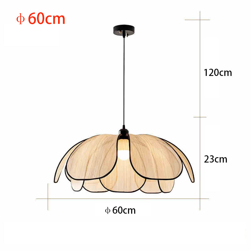 Vintage Hand-Woven Lotus Dining Room Chandelier, Bedroom Living Room Lamp, Art Atmosphere Lighting, Living Room Lamp