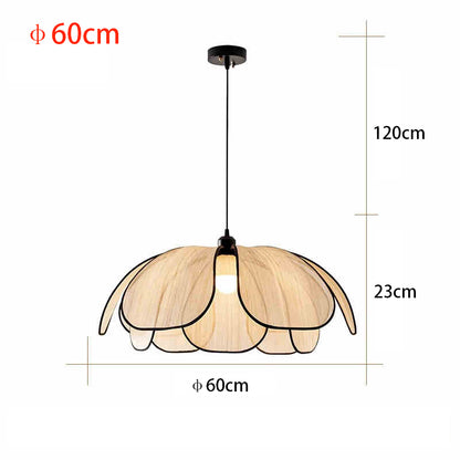 Vintage Hand-Woven Lotus Dining Room Chandelier, Bedroom Living Room Lamp, Art Atmosphere Lighting, Living Room Lamp