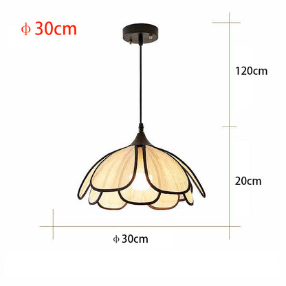 Vintage Hand-Woven Lotus Dining Room Chandelier, Bedroom Living Room Lamp, Art Atmosphere Lighting, Living Room Lamp