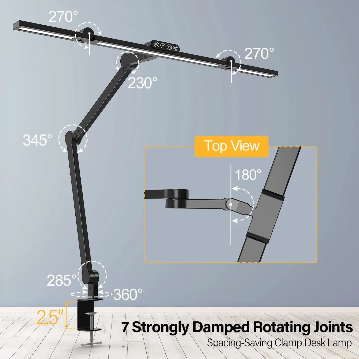 Ultra Bright LED Desk Lamp With Clamp And Auto Dimming For Home Office And Workstations 5