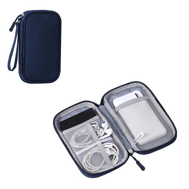 Portable Waterproof Travel Cable Organizer Bag, Double Layer USB Charger Case for Cord, Data Cable & Tech Accessories