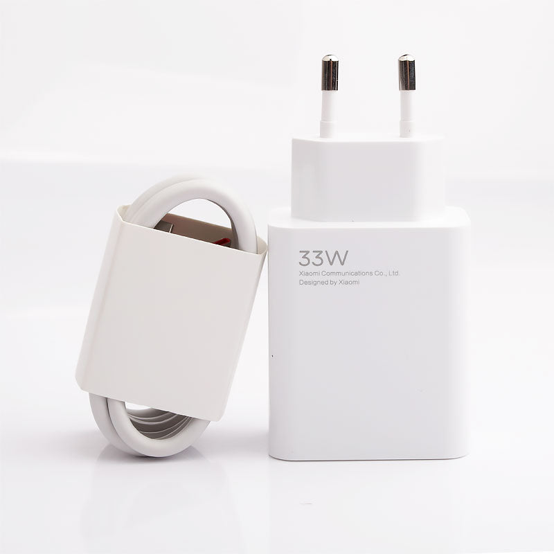 Original Xiaomi 33W Fast Turbo Charger With 6A Type C Cable Compatible With All Redmi Model 3