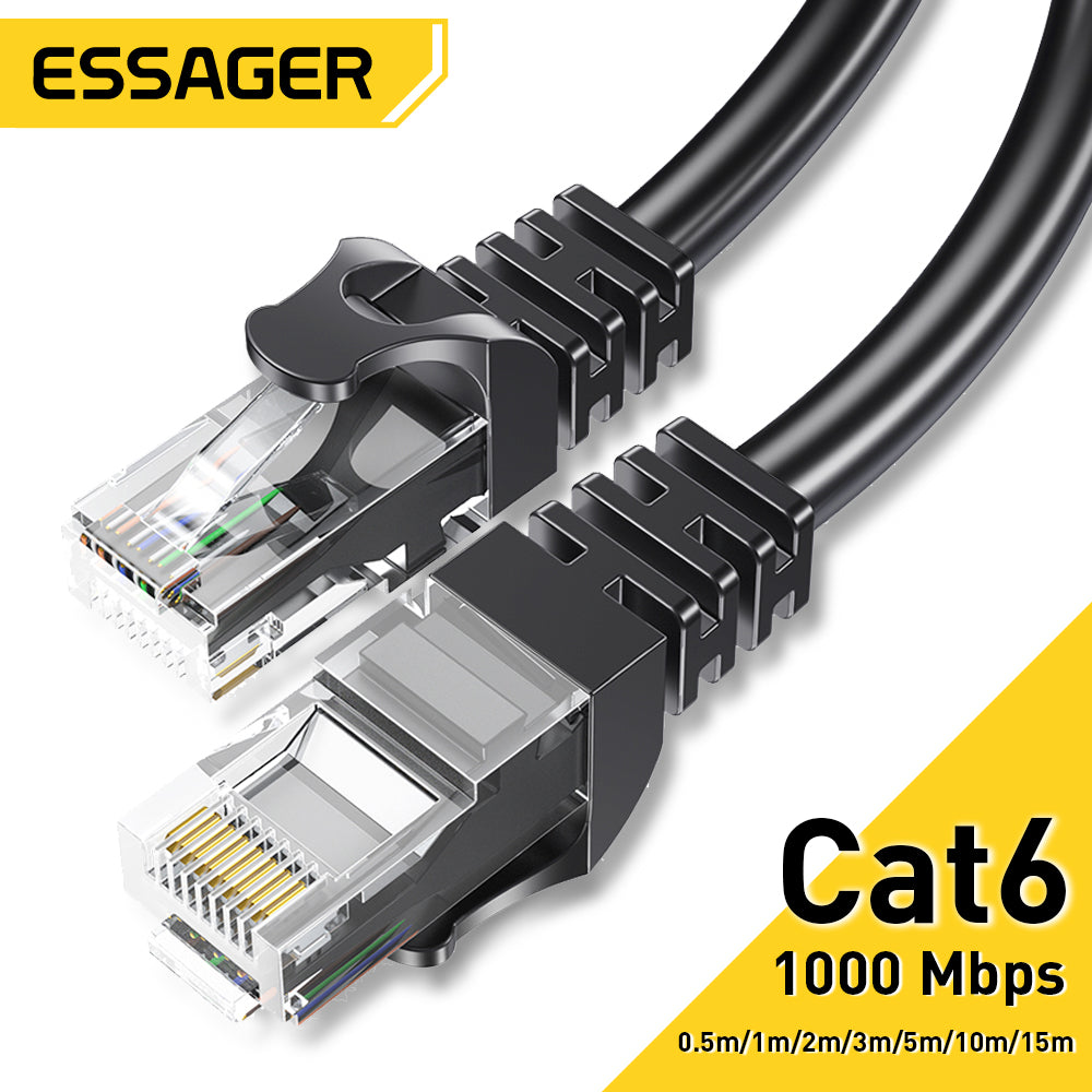 Essager Cat6 RJ45 Ethernet Cable, UTP Network Patch Cord for Laptop, Router, Switch