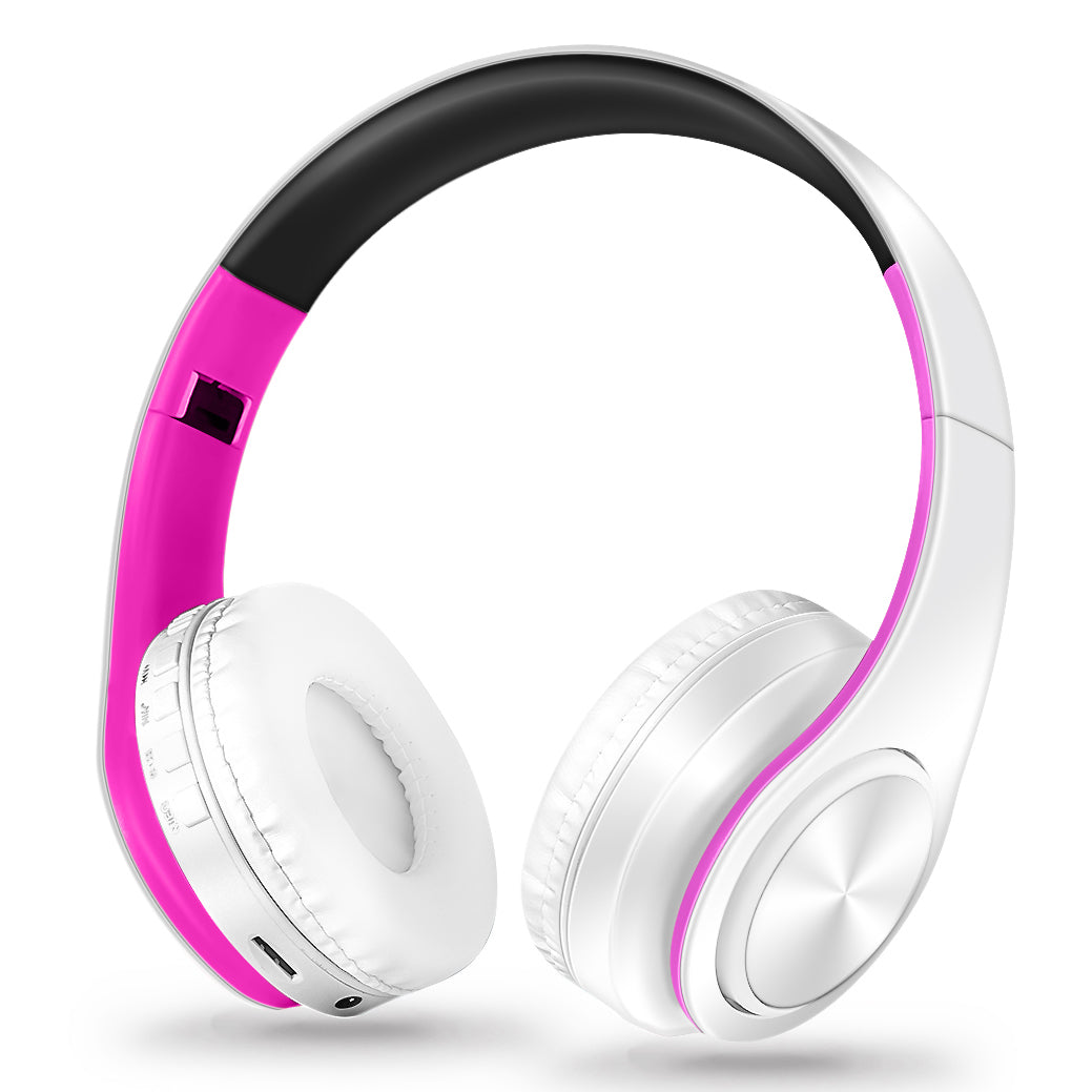 Gold Wireless Bluetooth Headphones for Men Gift, Stereo Headset with Built-in MIC & 3.5mm AUX Jack for iPhone Samsung