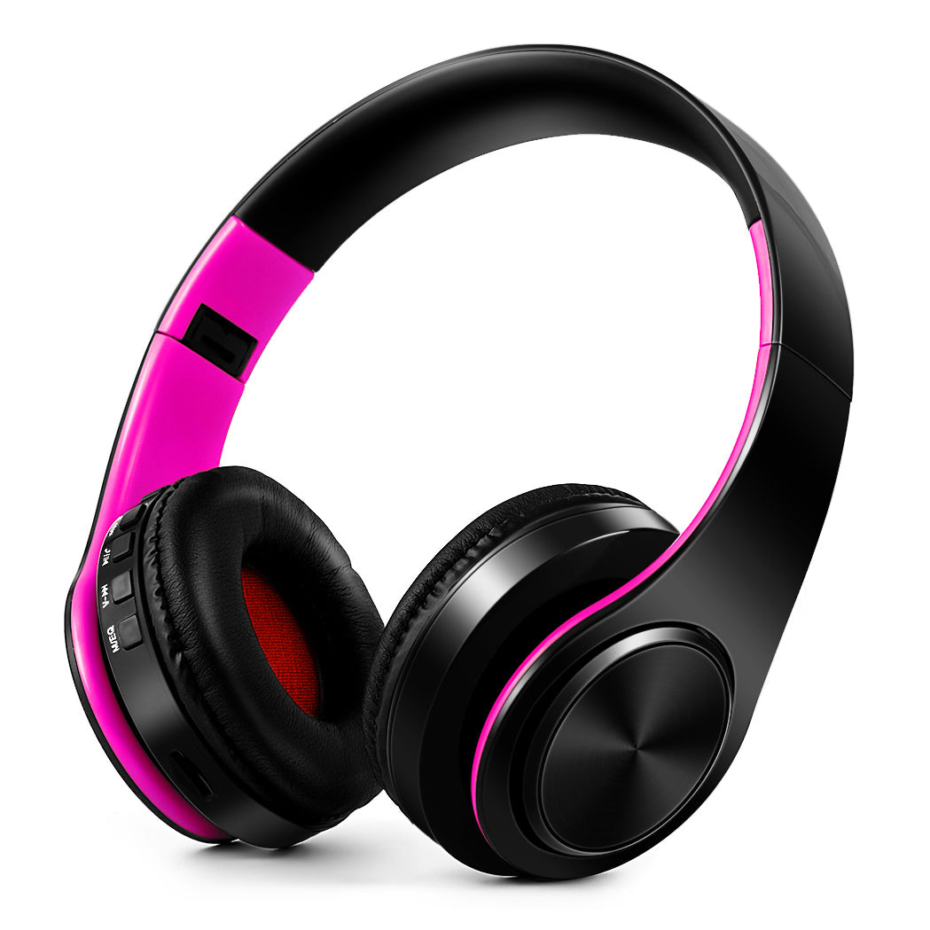 Gold Wireless Bluetooth Headphones for Men Gift, Stereo Headset with Built-in MIC & 3.5mm AUX Jack for iPhone Samsung