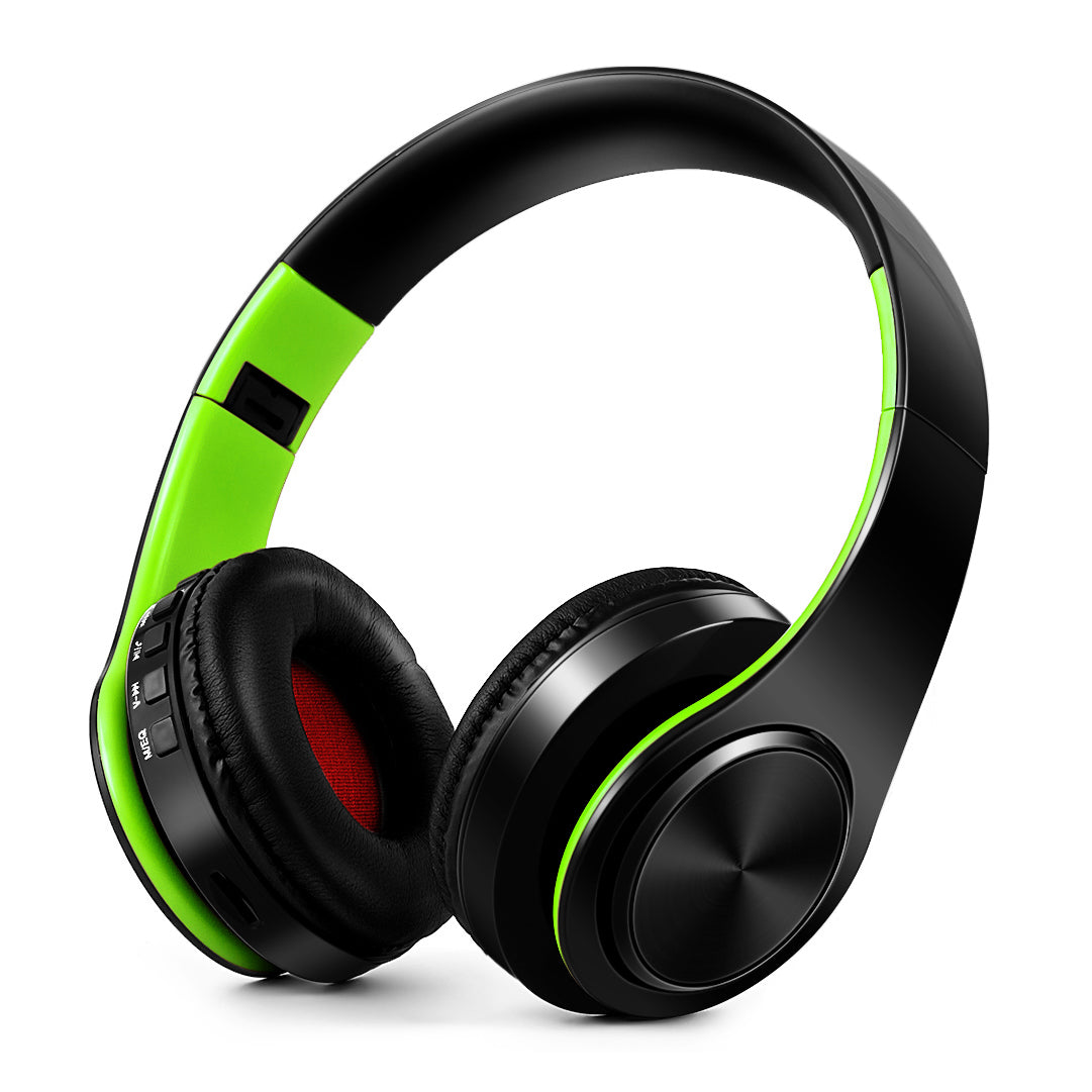 Gold Wireless Bluetooth Headphones for Men Gift, Stereo Headset with Built-in MIC & 3.5mm AUX Jack for iPhone Samsung