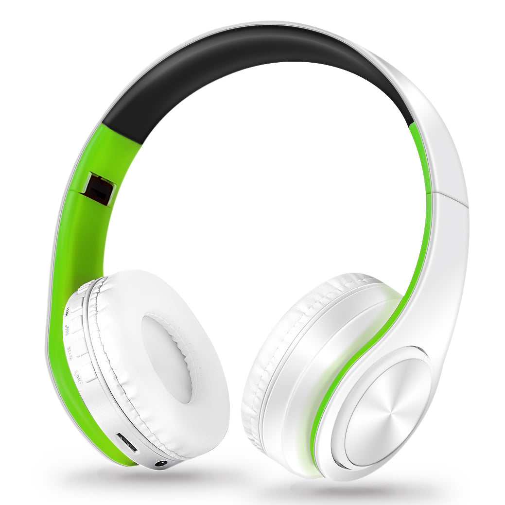 Gold Wireless Bluetooth Headphones for Men Gift, Stereo Headset with Built-in MIC & 3.5mm AUX Jack for iPhone Samsung