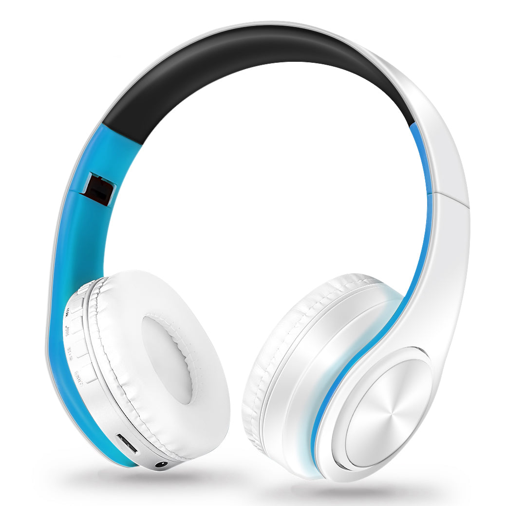 Gold Wireless Bluetooth Headphones for Men Gift, Stereo Headset with Built-in MIC & 3.5mm AUX Jack for iPhone Samsung
