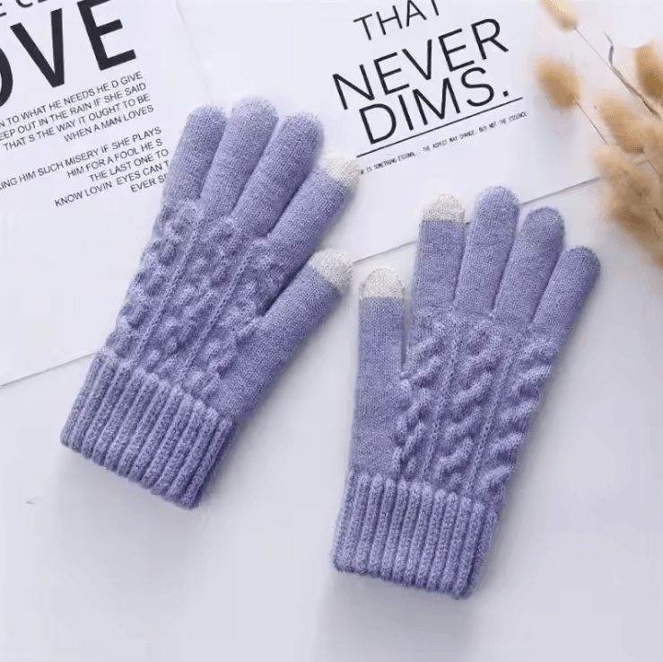 Winter Touchscreen Fleece Gloves For Men And Women With Warm Wool Knit Lining 5