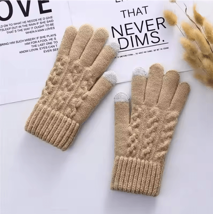 Winter Touchscreen Fleece Gloves For Men And Women With Warm Wool Knit Lining 6