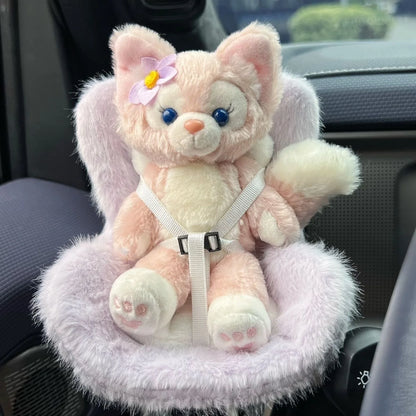 Labubu Doll Car Seat, Adorable Safety Seat with Air Vent, Aromatherapy Function & Stylish Car Decor