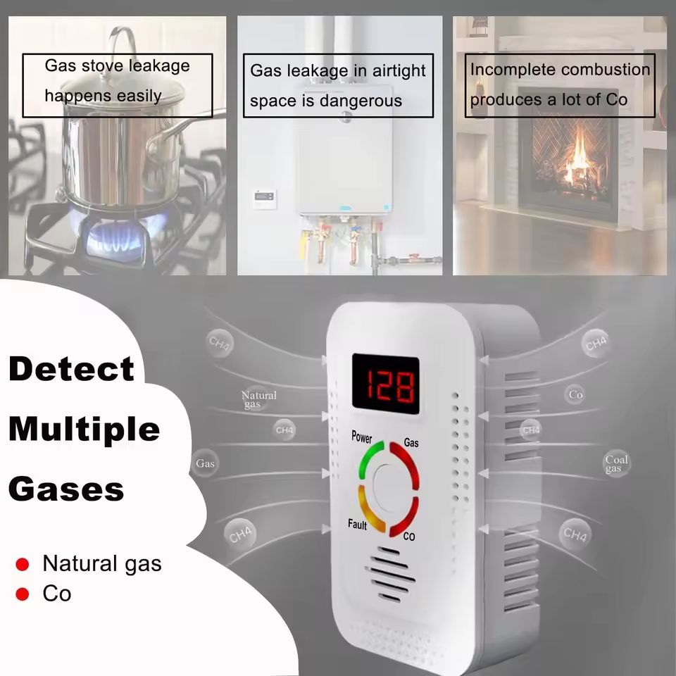 2 In 1 Natural Gas And Carbon Monoxide Detector For Home Safety With Leak Detection Alarm 4
