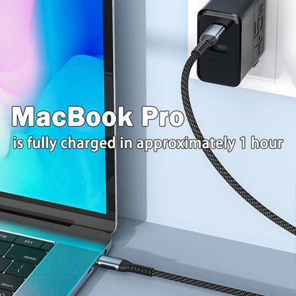 USB C Super Fast Charge & Data Cable, 4K Cable for MacBook Air, iPad, iPhone 15 Pro Max, Xiaomi, Dell, HP