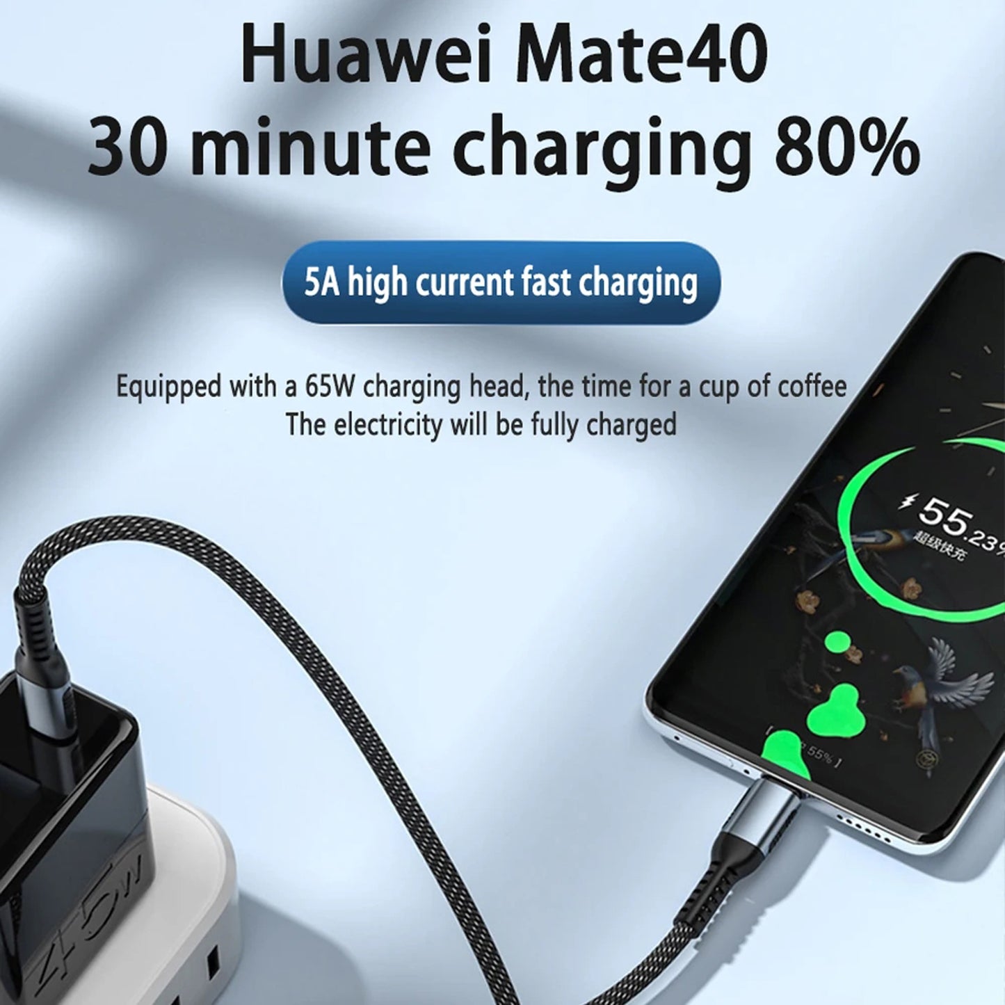 USB C Super Fast Charge & Data Cable, 4K Cable for MacBook Air, iPad, iPhone 15 Pro Max, Xiaomi, Dell, HP
